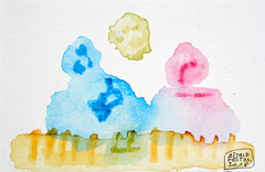 "Les moines"-11 cmx16 cm