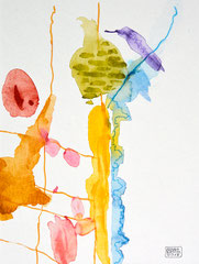 "Oiseau sur la branche"-14 cmx19 cm
