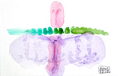 "L'arbre vert"-11 cmx16 cm