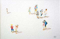 "La photo" Aquarelle sur pap. Hahnemülle35cmx24cm