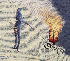 "Die Laterne", 1998, Öl auf Leinwand, 114 x 130 cm