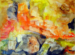 Side, Aquarell-Spachteltechnik, 45x35cm