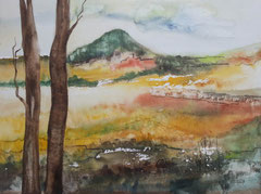 Hohenstaufen 2, Aquarell auf Leinwand, 80x60cm, verkauft