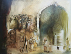 Théâtre en fêtes – huile sur toile (116x90)