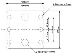 Plano de la placa central