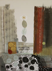 Thème sur le Cri de l'Oeuf et le Chrysanthème    60 cm x 80 cm 3D