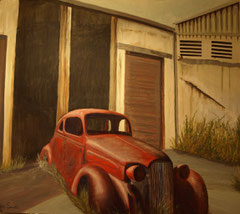 Auto 2. 122 x 106. Oleo sobre tabla
