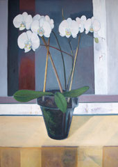 Orquideas. 92 x 65. Oleo sobre lienzo