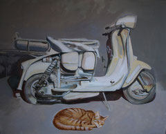 El Guardés de la maquina 81 x 65. Oleo sobre lienzo