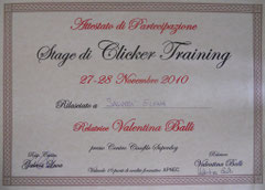 Stage Clicker Training 2010 Relatore: Valentina Balli