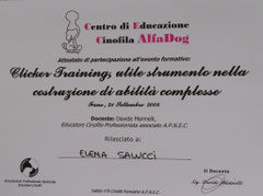 Stage Clicker Training 2008 Relatore: Davide Marinelli