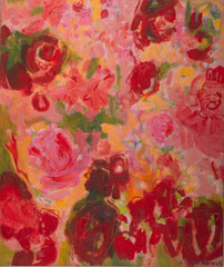 "Rosenrosa", 130 x 110 cm, Öl auf Leinen, 1994