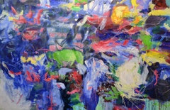 "Wolke 7", 180 x 280 cm, Öl auf Nessel, 2017