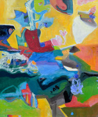 "Komposition mit Gelb", 100 x 80 cm, Öl auf Leinwand, 2014