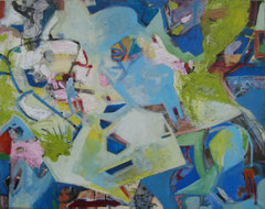 "Graffiti", Übermalung, 153 x 180 cm, Öl auf Leinen, 2006