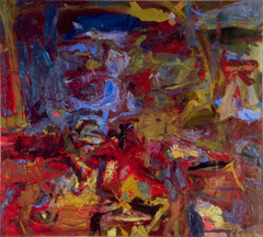 "O.T.," 145 x 165 cm, Öl auf Nessel, 1995
