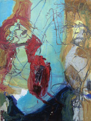 "O.T.", 32 x 24 cm, Öl auf Papier, 1995