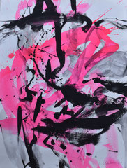 O.T., 80 x 60 cm, Acryl auf Papier, 2021