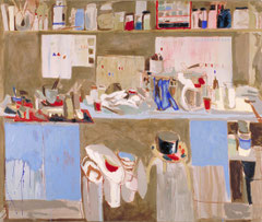 "Atelier I", 195 x 230 cm, Eitempera/Öl auf Leinen, 1996