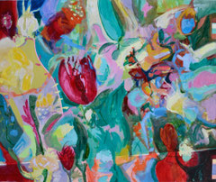 "Floral Force", 110 x 130 cm, Öl auf Nessel, 2013
