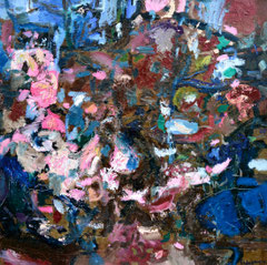 "Mystery Forest", 100 x 100 cm, Öl auf Nessel, 2017