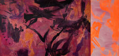 O.T., 100 x 180 cm, Mischtechnik auf Leinwand, 2024