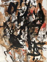 "Salem NY 3", 180 x 130 cm, Acryl und Öl auf Papier, 2022