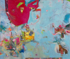 "Hellblau", Übermalung, 153 x 180 cm, Öl auf Leinen, 2006
