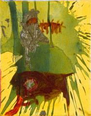 "O.T.", 30 x 24 cm, Öl auf Leinen, 1996