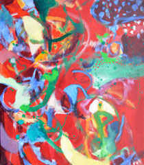 "Red Dot", 80 x 70 cm, Öl auf Leinen, 2015