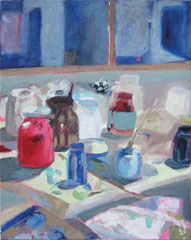 "Atelierstilleben 1", 50 x 40 cm, Öl auf Leinen, 2009