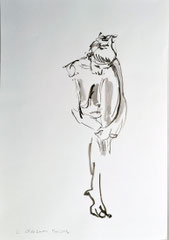 "Akt", DIN A3, Tusche auf Papier, 2016