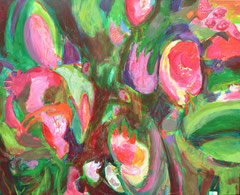 "Moorblumen 2", 100 x 125 cm, Öl auf Leinen, 2012