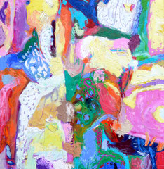 "Komposit", 80 x 80 cm, Öl auf Leinen, 2016
