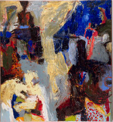 "Begegnung mit der dritten Art", 145 x 125 cm, Öl auf Leinen, 1995