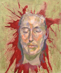 "Galina", 60 x 50 cm, Öl auf Jute 2019
