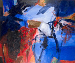 "Flughafenbild", 195 x 230 cm, Öl auf Leinen, 1996