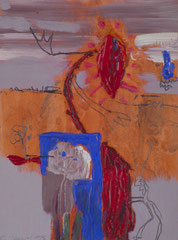 "O.T.", 32 x 24 cm, Mischtechnik auf Papier, 1995