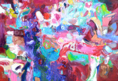 "Strauss", 70 x 100 cm, Öl auf Leinen, 2018