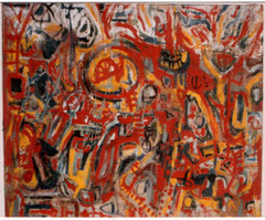 "O.T.", 145 x 165 cm, Acryl auf Jute, 1989