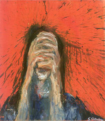 "Der Schrei", 80 x 70 cm, Öl auf Leinen, 1997