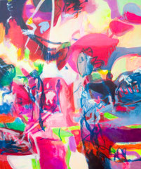 "Play World", 180 x 150 cm, Öl auf Leinen, 2019