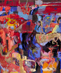 "Pink Pantha" 1, 130 x 110 cm, Öl auf Leinwand, 1994