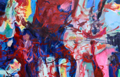 "O.T.", 100 x 160 cm, Mischtechnik auf Leinwand, 2018