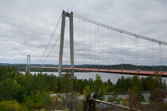 Högakustenbron über dem Fluss Ångermanälven