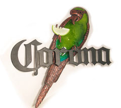 Corona Parrot Metal Sign