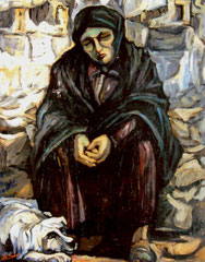 La terremotata, 1978.  Olio su tela,  cm.  80 x 100