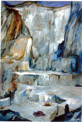 La cava di marmi, 2007.  Olio su tela,   cm.  70 x 100