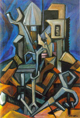 Arnesi,2008.  Olio su tela  cm.  50 x 70.