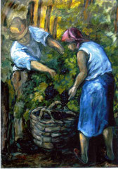 La vendemmia, 2007.   Olio su tela,   cm.  70 x 100